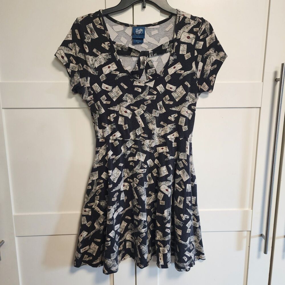 Harry Potter Hogwarts Acceptance Letter Skater Dress Juniors Medium HP Licensed